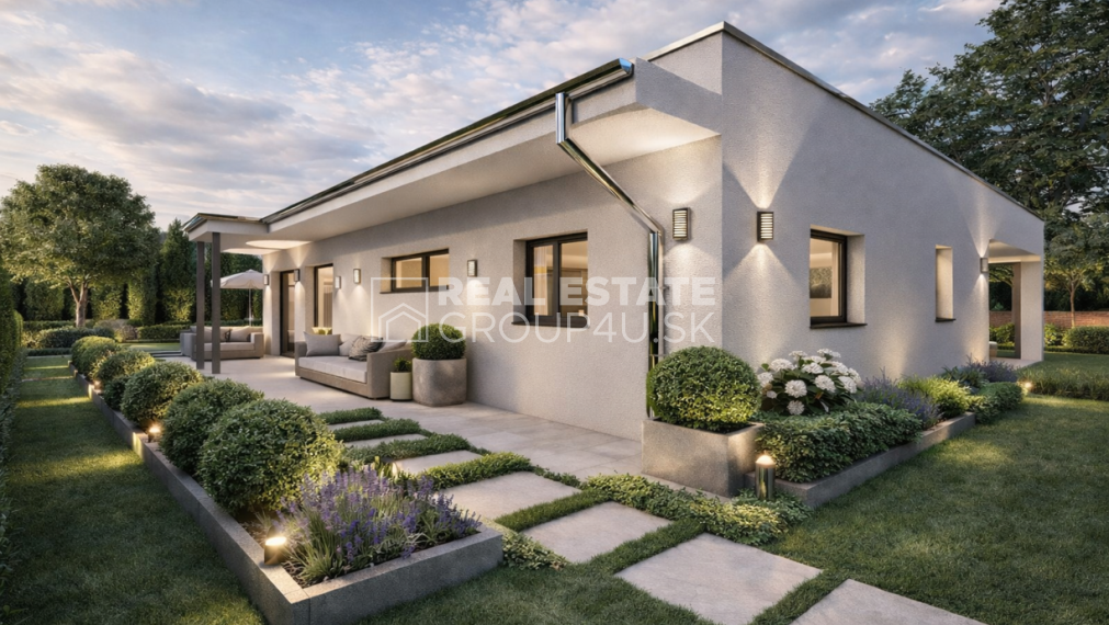 4 IZBOVÝ BUNGALOV S PLOCHOU STRECHOU: 160 990,-€