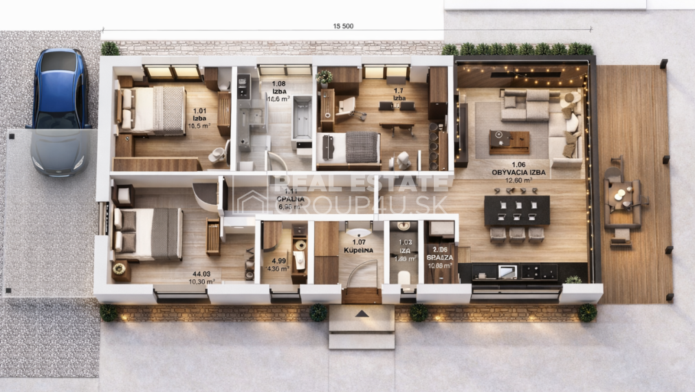 PRAKTICKÝ 4 IZBOVÝ RODINNÝ DOM: 137 900,-€