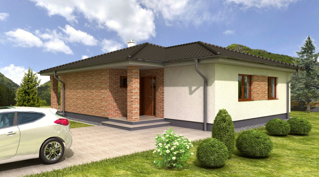 PRESVETLENÝ MODERNÝ BUNGALOV