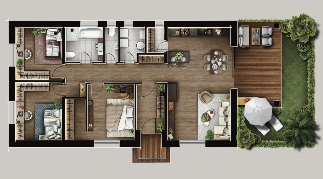 VÝHODNÁ PONUKA:  4 IZ BUNGALOV NA KĽÚČ S POZEMKOM 1000 M2 - 265 000.-€