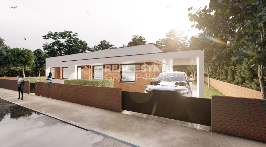 LUKRATÍVNY POZEMOK S VÝSTAVBOU MODERNÉHO BUNGALOVU NA KĽÚČ – BUDATÍN