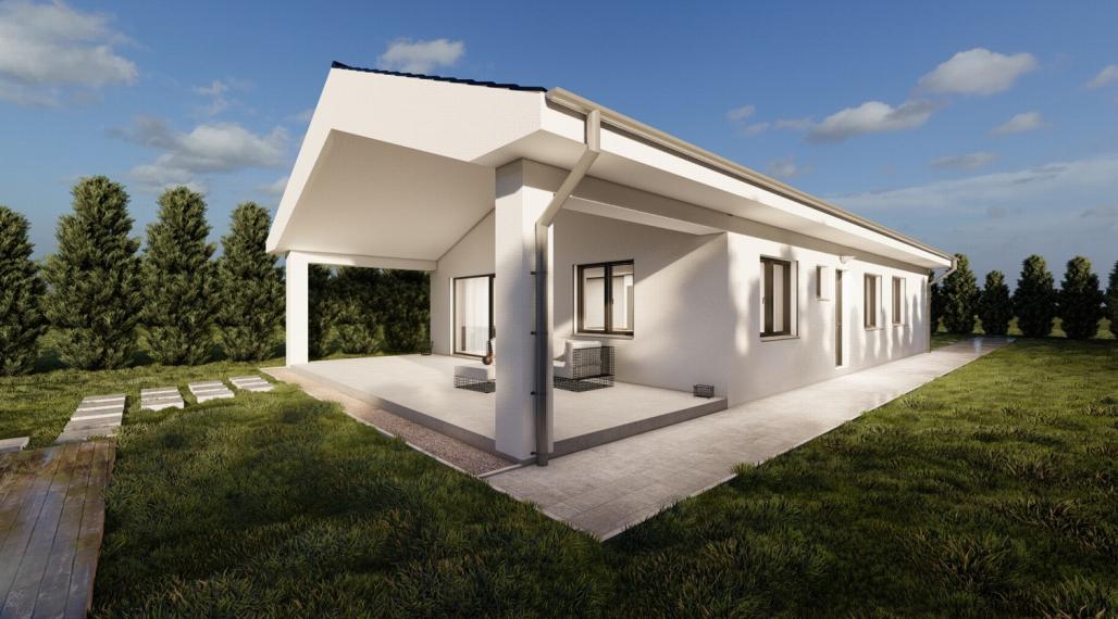 BUNGALOV 5 IZBOVÝ s terasou navrhnutý pre kvalitu a súkromie.