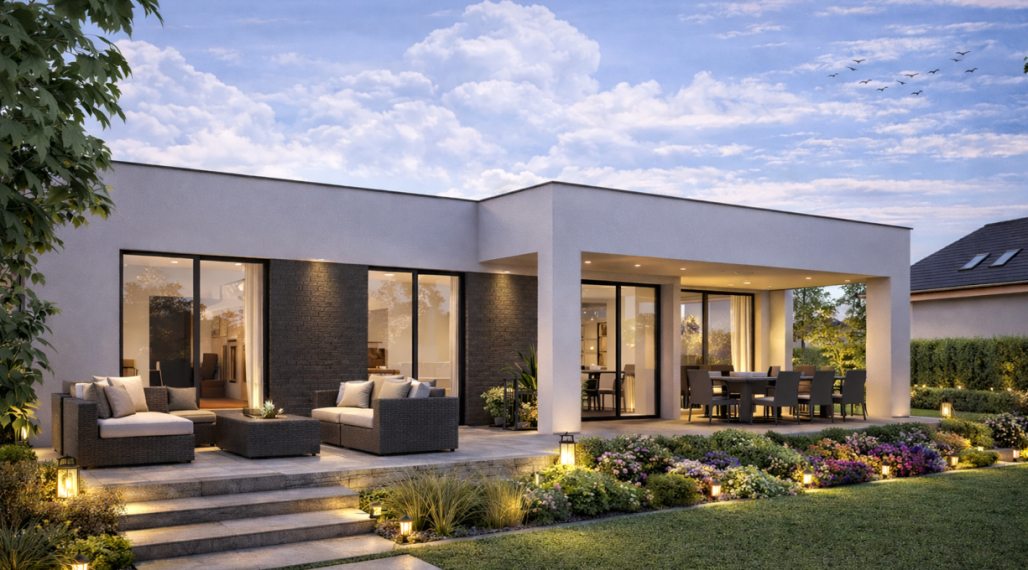 BUNGALOV -  moderná architektúra, vysoký komfort