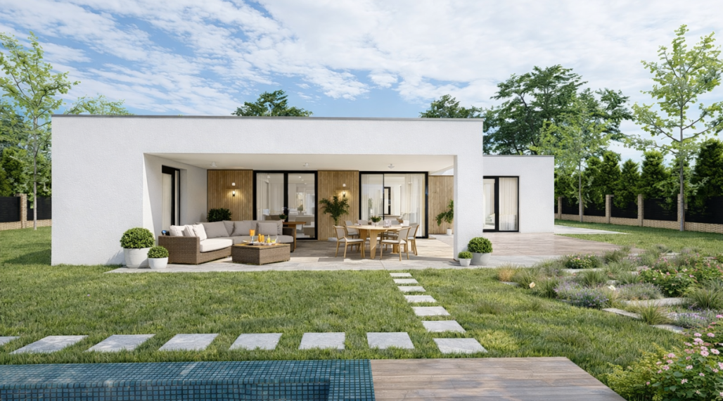 KOMPAKTNÝ BUNGALOV S VEĽKOU TERASOU 202 800,-€