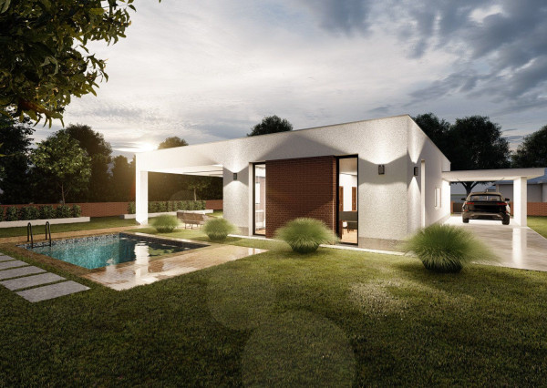 4 IZBOVÝ BUNGALOV S PLOCHOU STRECHOU: 160 990,-€