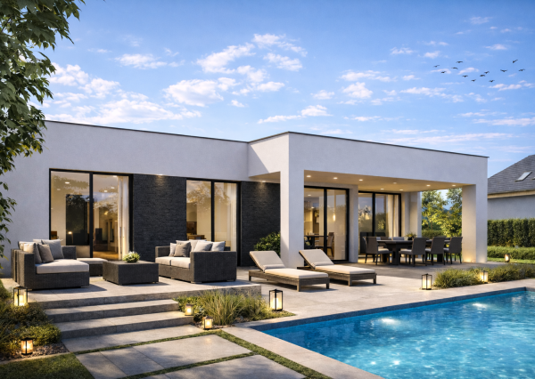 MODERNÝ BUNGALOVOM NA KĽÚČ S POZEMKOM – HORNÝ LIESKOV