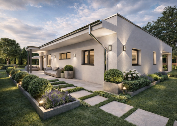 MODERNÝ BUNGALOV 4 IZ - PLOCHÁ STRECHA 160 990,-€